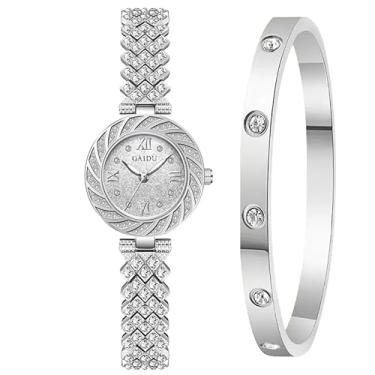 Imagem de Kchss Relógio feminino com pulseira Vortex, A. Prata e prata