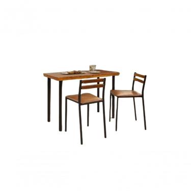 Imagem de Conjunto Balcão 2 Banquetas Moscou ? Gol Decor Cinamomo-preto