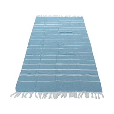Imagem de SPYMINNPOO Toalha de Praia Listrada, Xale de Fibra Extra Grande Com Borla, para Piscina, Banho, Viagens (#1)