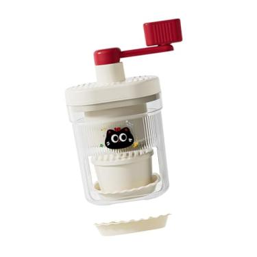 Imagem de Fenteer Raspador de Gelo Manual, Máquina para Fazer Raspadinha em Festas E Acampamentos, Branco e Vermelho