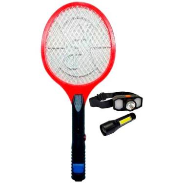Imagem de Raquete Eletrica Mata Insetos Pernilongo Bivolt Recarregável - Ypd