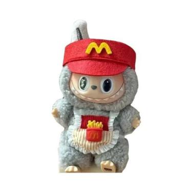 Imagem de Boneca Labubu Com Roupa De Fast Food, Batatas Fritas E Refrigerante, A
