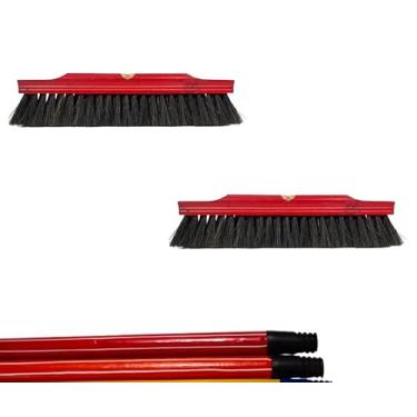 Imagem de 2 VASSOURAS PELO NATURAL 40CM COM CABOS