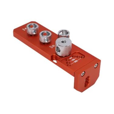 Imagem de Zhjvihx Guia de Broca de Perfil de Alumínio, Gabarito de Rosqueamento de Liga Anodizada CNC 20 30 40 Com Bloco de Parada Ajustável e Correção Vertical, para Montagem Industrial de (Corpo Único)