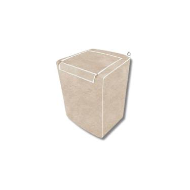 Imagem de Capa para Máquina de Lavar com Tampa em PVC, Tamanho M, Cor Bege, 100% PVC, 62x80x62cm, Proteção contra Poeira e Sol