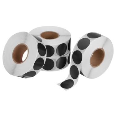 Imagem de PATIKIL 4000 peças de adesivos coloridos de 4 rolos, adesivos circulares de 1,9 cm, etiqueta de codificação para escritório, negócios, quintal, venda de garagem, decoração de casa, preto