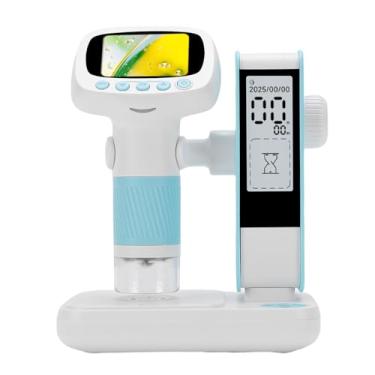 Imagem de Jiawu Câmera de Microscópio Digital Portátil Infantil 1080P HD para Exterior Com Suporte, Conjunto de Kit de Microscópio Infantil Leve para Exploração Científica Azul
