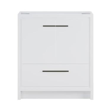 Imagem de Swiss Madison Virage Vaidade de banheiro independente de 76 cm em branco sem pia