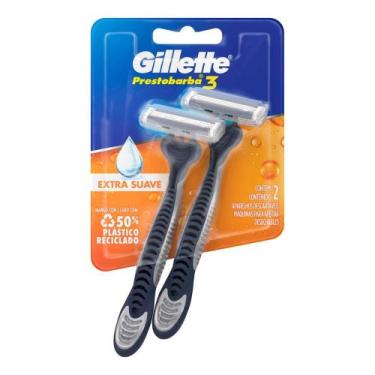 Imagem de Aparelho para Barbear Prestobarba3 Extra Suave 2 Unidades Gillette