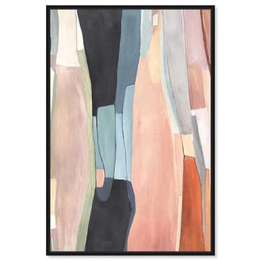 Imagem de Decoração de sala de estar com impressão em tela Glorious Lines I da Art Remedy, moldura preta, 25 x 38 cm