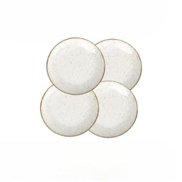 Imagem de Conjunto de jantar marrom rústico Opções de conjunto de pratos rasos, fundos e de sobremesa (Kit 4 Pratos Fundos 22 cm)