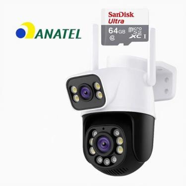 Imagem de Câmeras Ip Externa Wifi Full HD 4k 8mp Dupla Lente Segurança Prova Dág