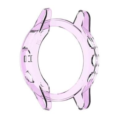Imagem de QPDRNC Capa protetora para Garmin Fenix 7S 7 7X Capa Smart Watch TPU Silicone Macio Protetor Fenix 5S 5 5X Plus 6 6X Pro Shell Sleeve (Cor: Roxo, Tamanho: 20mm Fenix 6S 6SPro)