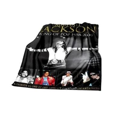 Imagem de Cobertor Super Macio Michael J-Jackson De Alta Qualidade Para Viagem, 