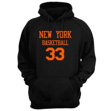 Imagem de Blusa Moletom Capuz Basquete New York Basketball número 33 - Loja Clic