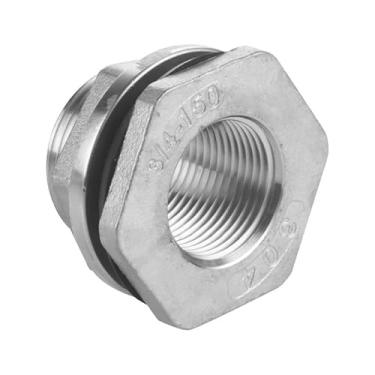 Imagem de 1/10.2 cm 3/20.3 cm 1/5.1 cm 3/10.2 cm 2.5 cm - 5.1 cm fêmea 316L 304 acoplador de encaixe de tubulação de anteparo de aço inoxidável 316L 304 escorredor de furo de tanque de água (SS304_5.1 cm)