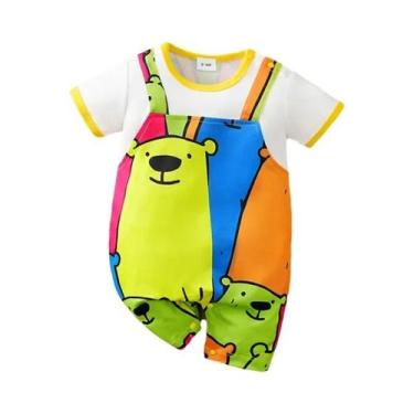 Imagem de Macacão De Bebê Recém-Nascido Menino Menina Com Estampa De Urso Em Cor