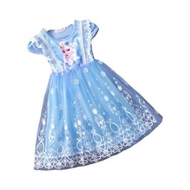 Imagem de Vestido De Princesa Com Mangas Voando Para Meninas, Moda Infantil Froz