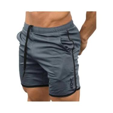 Imagem de Shorts de Fitness Masculino - Malha Respirável, Secagem Rápida para Ve