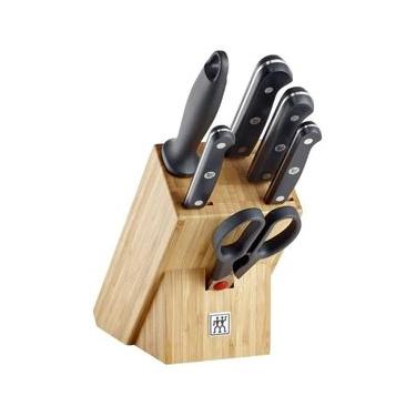 Imagem de Bloco de Facas Zwilling Bambu Gourmet 7 Peças para Cozinha Funcional e Moderna