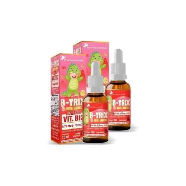 Imagem de Kit 2 B-TRIX Vitamina B12 Infantil 2x20ml Morango Flora Nativa-Unissex