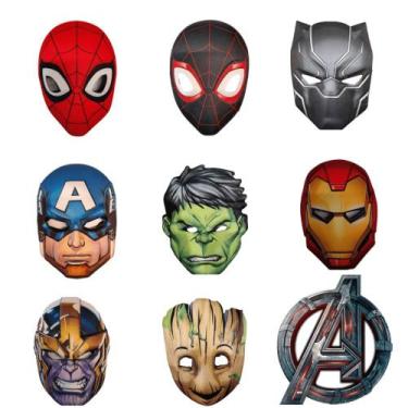 Imagem de Máscara Infantil Super Heróis Vingadores E.V.A. Personagens Diversos -