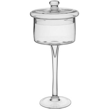 Imagem de Vaso Potiche Bomboniere Home&co Vidro 40x16x16 Transparente