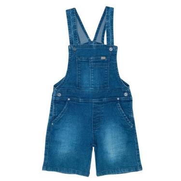 Imagem de Jardineira jeans amassadinho masc. 1/3 - Clube do Doce, G