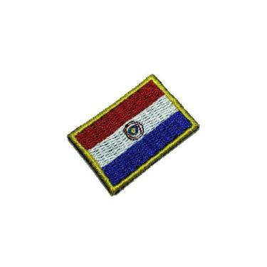 Imagem de BP0047T31 Bandeira Paraguai Patch Bordado Termo Adesivo - BR44