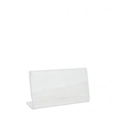Imagem de Porta Preço 6x4cm Display Acrílico p/ Buffet e Vitrine 10 Peças - AGV 