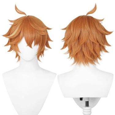 Imagem de Peluca para cosplay UTIEHD de juego anime GI para Genshin Tartaglia