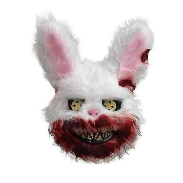 Imagem de Máscara Halloween Scary Rabbit Bloody Plush PVC para adulto/criança - 