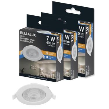 Imagem de 4 SPOT LED REDONDO 7W BIV 3000K BellaLUX