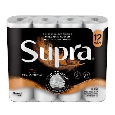 Imagem de Papel Higiênico Supra Folha Tripla - 12 unidades