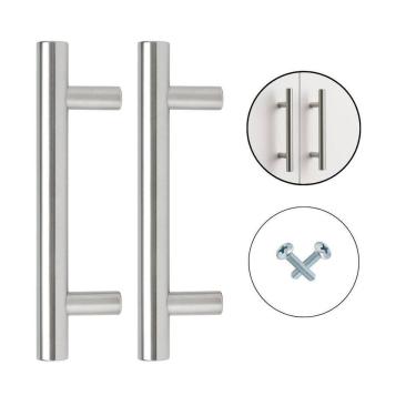 Imagem de 4 Puxador Em Aço Inox Tubular Haste Redonda 32Cm