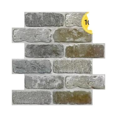 Imagem de Painéis De Parede 3D De Tijolo Autoadesivos (10 Peças) - Revestimento 