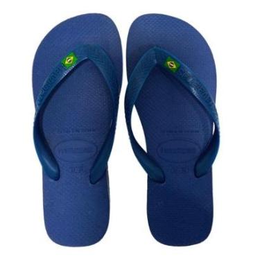 Imagem de Chinelo Unissex Dedo Havaianas Brasil Clássica Tiras Largas Borracha 000032-Unissex