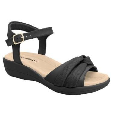 Imagem de Sandália Feminina Piccadilly 239025 Fascite Plantar Anabela-Feminino