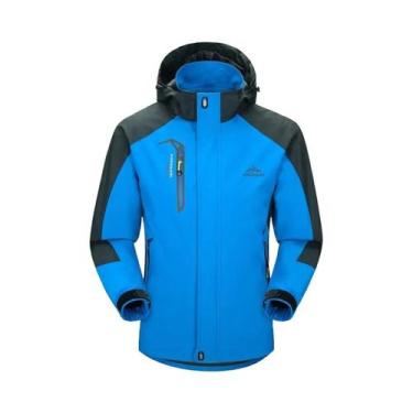 Imagem de Jaqueta Impermeável Masculina Para Caminhadas Preta TRVLWEGO Camping E