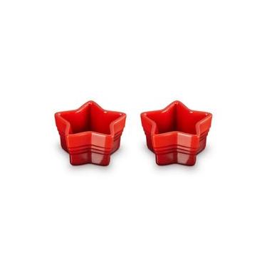 Imagem de CONJUNTO 2 RAMEKIN LE CREUSET ESTRELA EM CERÂMICA VERMELHO 89176130600003