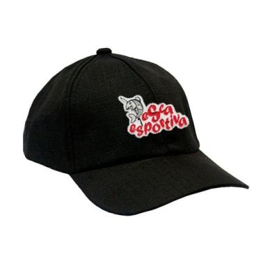 Imagem de Boné Militar Rip Stop com Patch Aplicado Pesca Esportiva  Preta - Atac