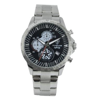 Imagem de Relógio Masculino de Aço Tuguir Analógico Infinity TGI37244 Prata e Preto-Masculino