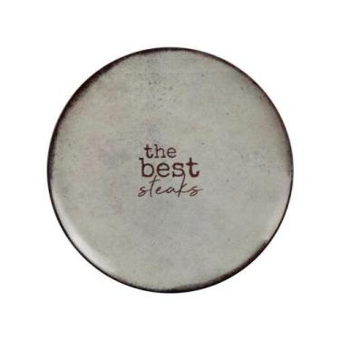 Imagem de Prato Raso Tramontina Churrasco Rustic Em Porcelana 28cm Estampas Dive
