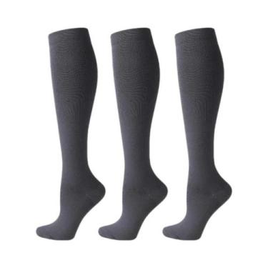 Imagem de Meias De Compressão Para Mulheres E Homens, 3 Pares, Altura Do Joelho,