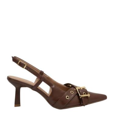 Imagem de Scarpin Slingback Fivela Original Constance, Marrom, 38