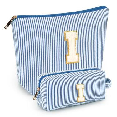 Imagem de Conjunto de bolsas de maquiagem mibasies Blue I para mulheres e menina