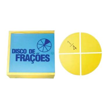 Imagem de Brinquedo Educativo Disco de Frações 24 Peças em MDF para Ensino de Matemática Sonho de Criança