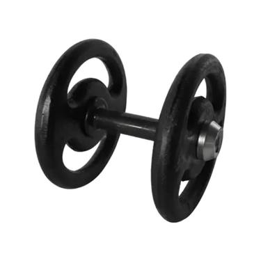 Imagem de Dumbbell Pintado Pegada Emborrachada Academia 10kg Ferro Fundido Revestido em Pvc Anilhas Fitness