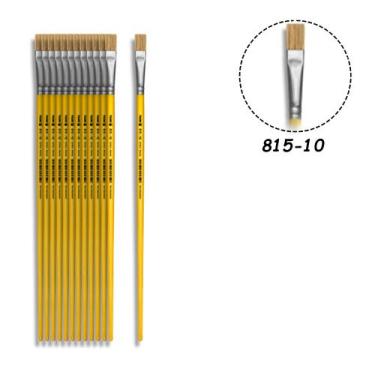 Imagem de 12 Pincel Tigre 815-10 Chato Cerda Natural