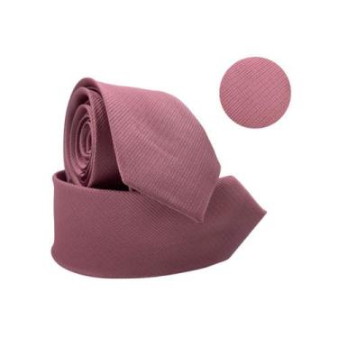 Imagem de Gravata Social Risco Fino Padrinho Evento Cor:rose gold risco fino - o